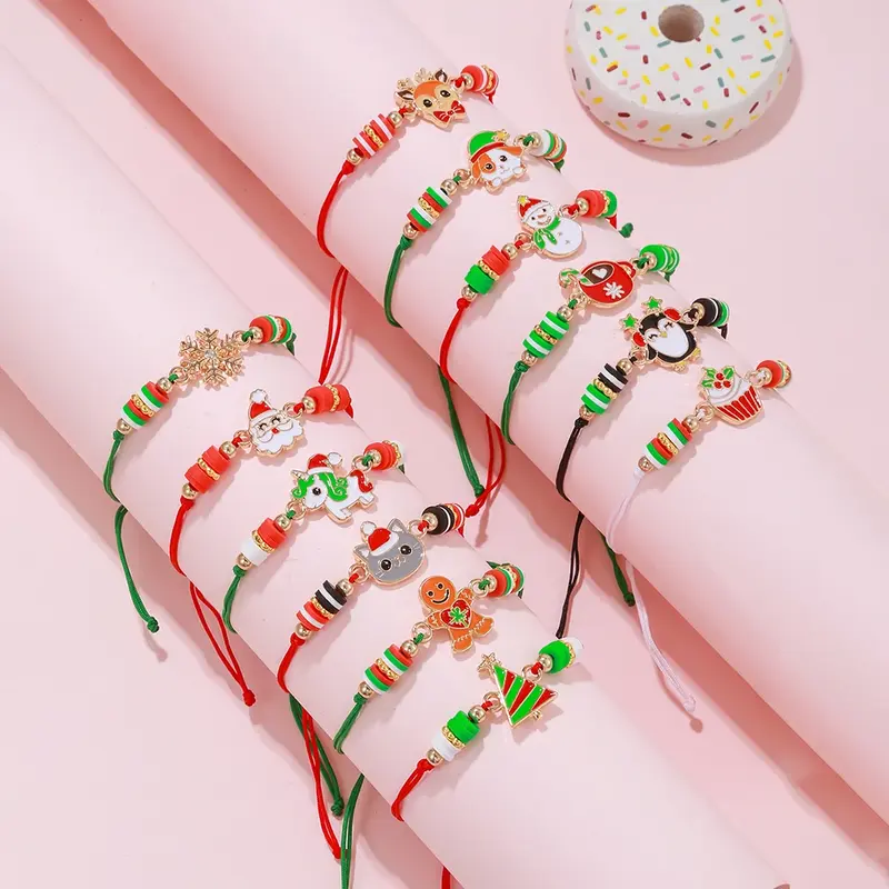 12-teiliges Winterwunder-Schnur-Armband-Set