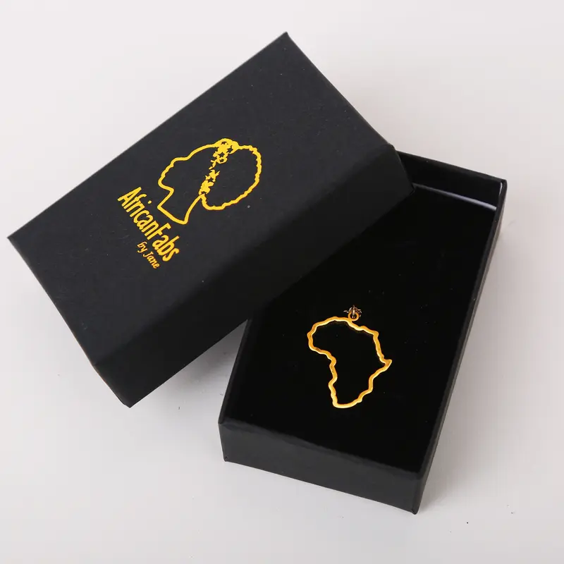 18k Real Gold Plated Africa Necklace / pendant - Africa map - Africa continent shaped