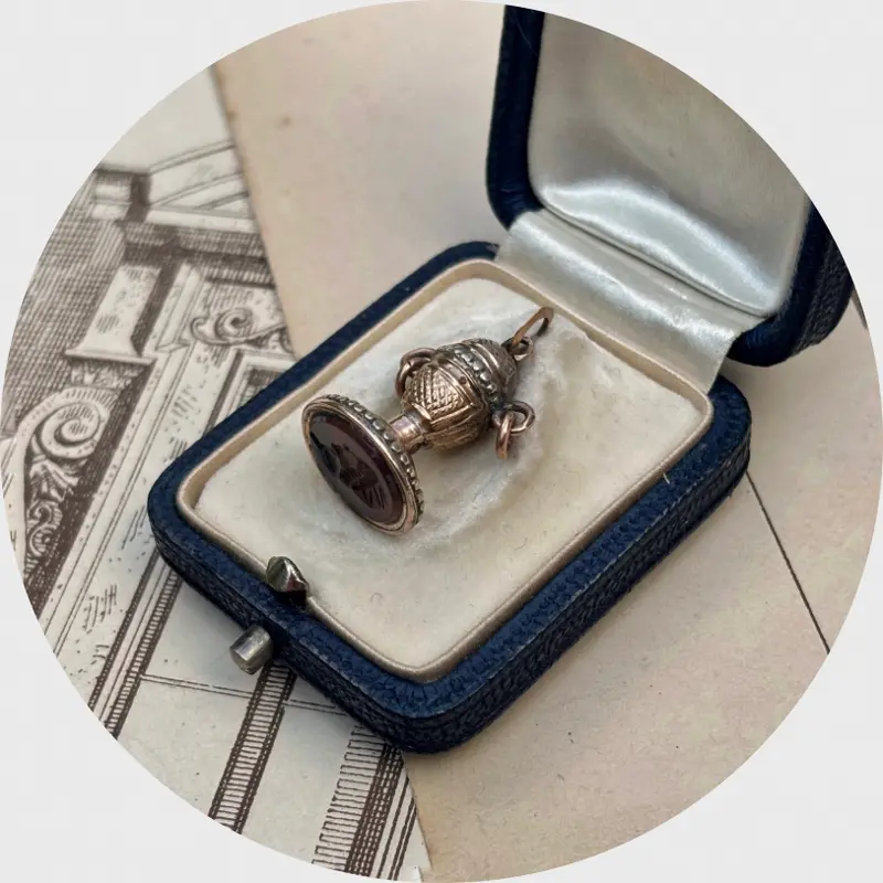 18th Century Urn-Shaped Intaglio Fob Seal Pendant