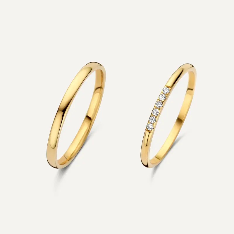 2 mm Zirconia Line Ring Set