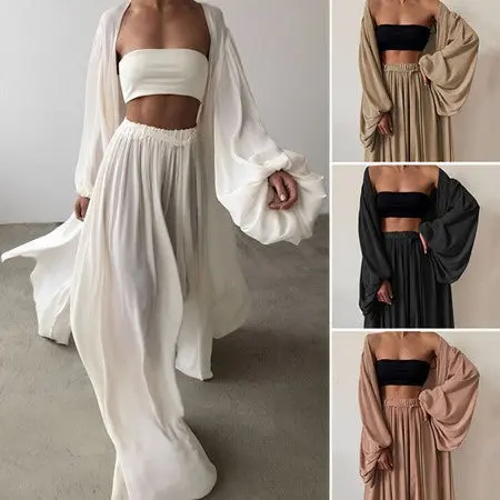 3-teiliges Sommer-Set mit Blazer, Hose & Top – Leonie