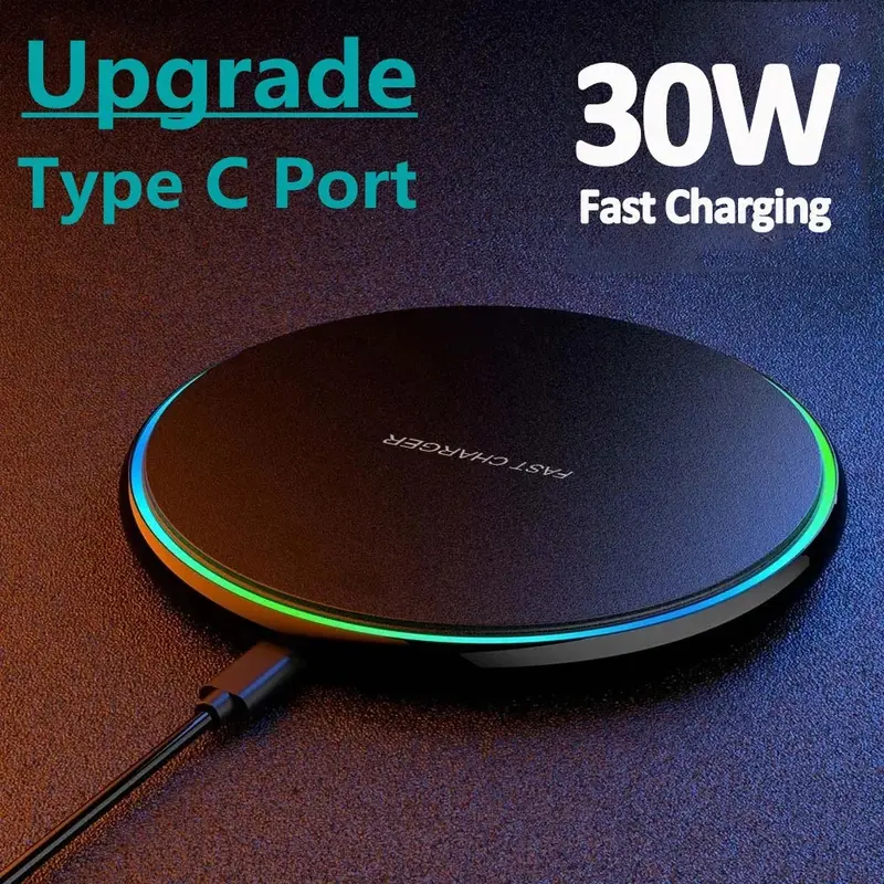 30W DRAHTLOSE SCHNELLLADEGERÄT FÜR IPHONE & ANDERE GERÄTE | INDUKTIONSLADEPAD