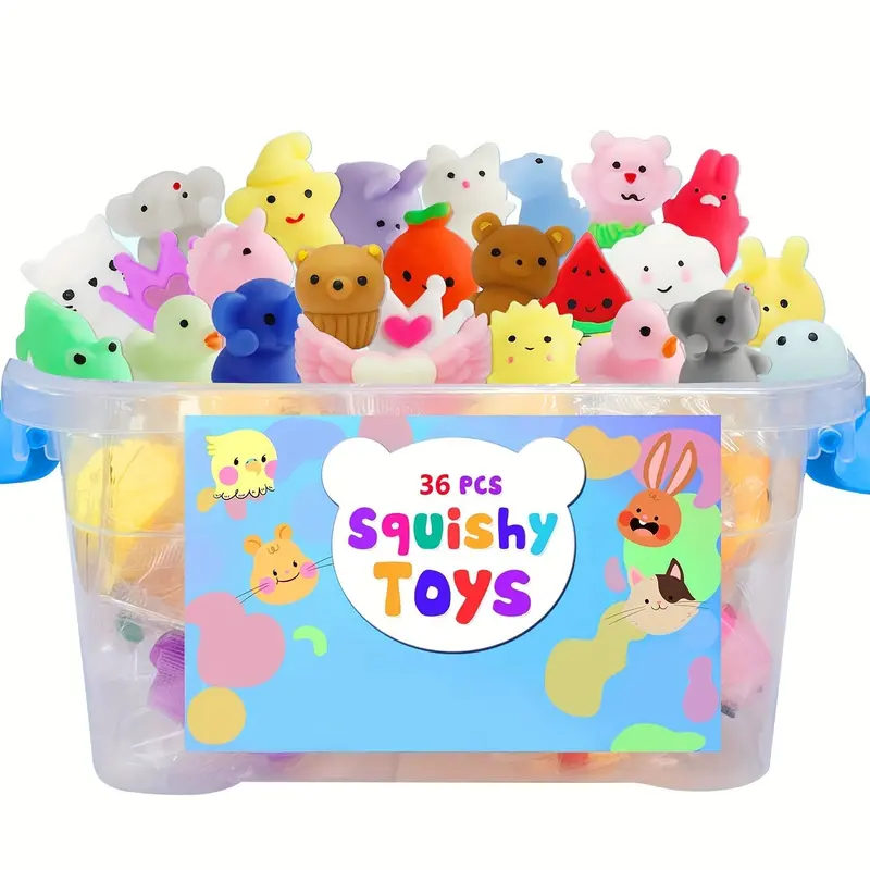 36 Niedliche Squishy-Tier-Spielzeuge - KawaiiKnijpjes