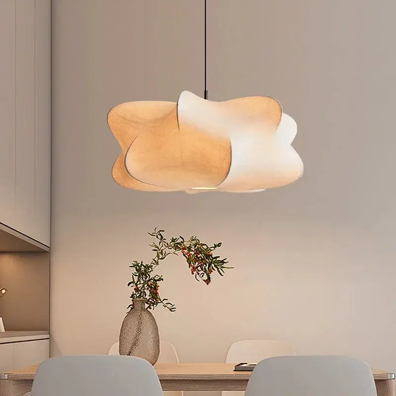AA OU OF STOCK Japanische Seidenhängelampe im Wabi-Sabi-Stil - Sana