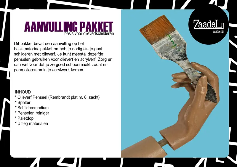 Aanvulling Pakket basis voor olieverfschilderen