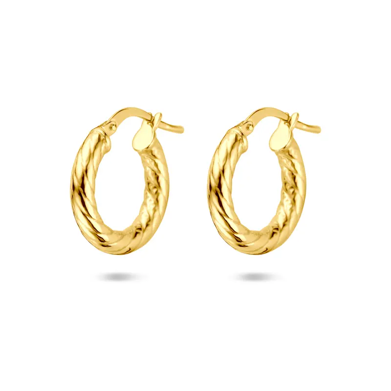 'Abby' Silgold buis oorringen 16 mm