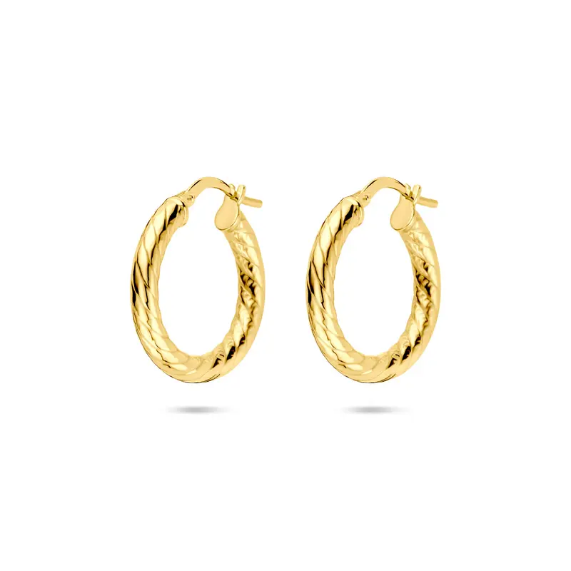 'Abby' Silgold buis oorringen 21 mm