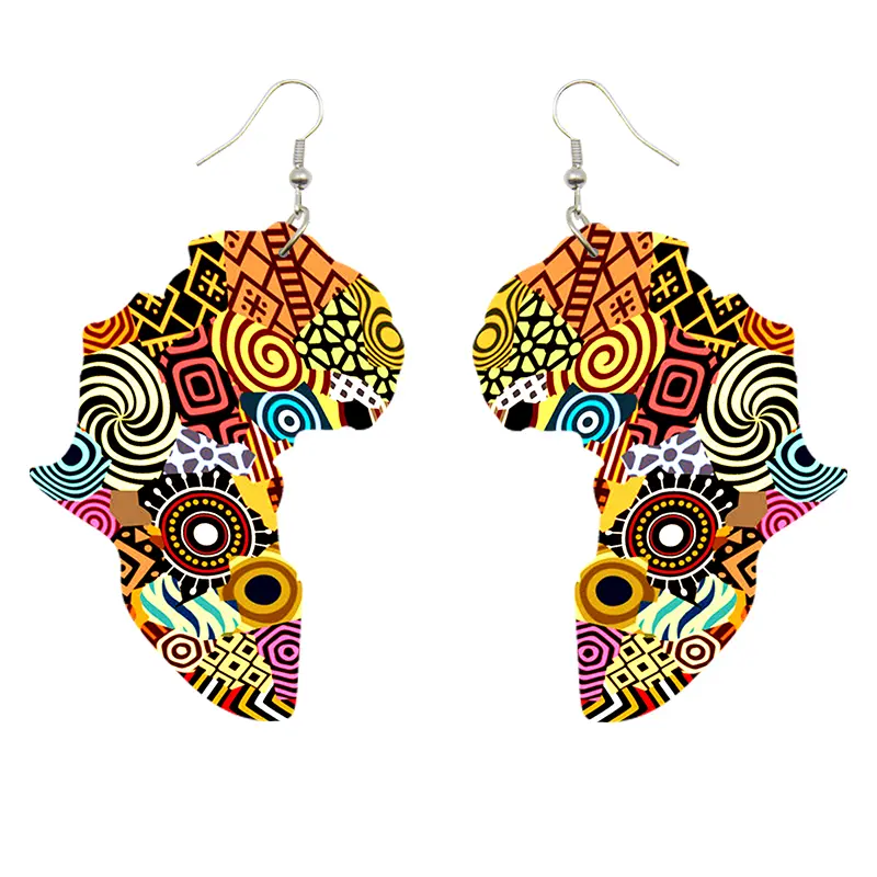 Africa inspired earrings | African continent Tribal prints