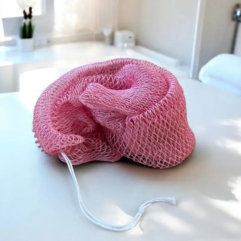 African net sponge / African exfoliating net / Sapo sponge - Pastel Pink