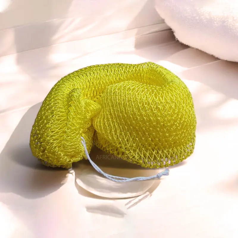 African net sponge / African exfoliating net / Sapo sponge - Yellow