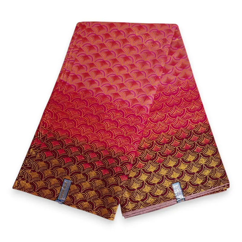 African print fabric - Exclusive Embellished Glitter effects 100% cotton - GL-4021 Pink Gold
