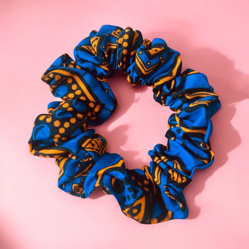 African print Scrunchie - Hair Accessories - Blue