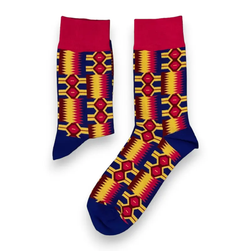African socks / Afro socks / African print socks - Pink Kente