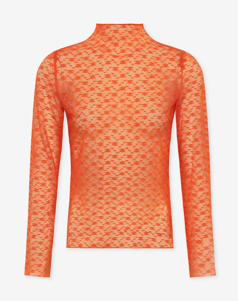 ALEXI FLOWER LACE TOP ORANJE