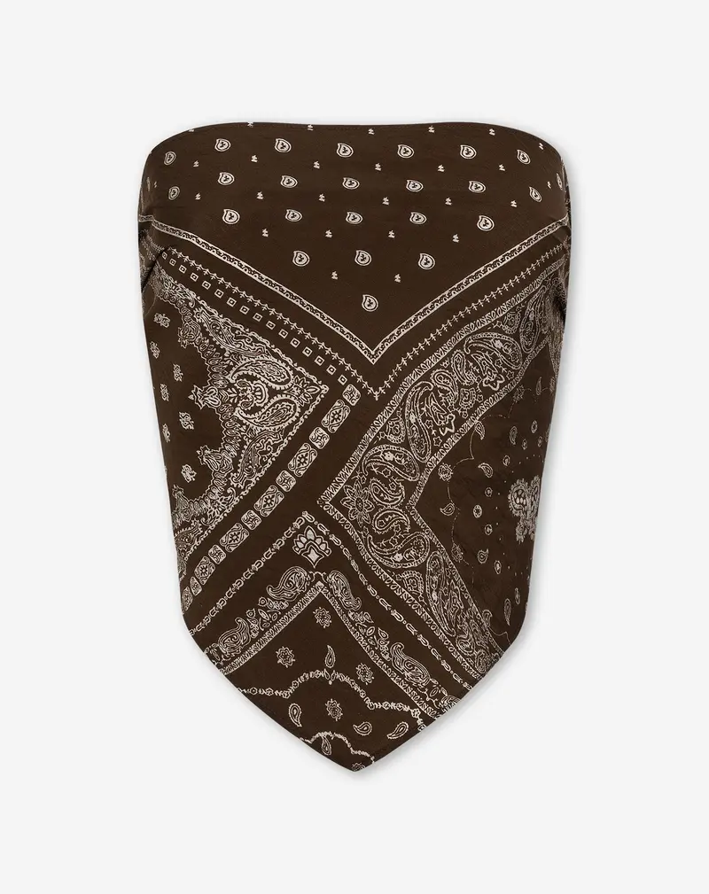 AMARI BANDANA SHAWL TOP BRUIN