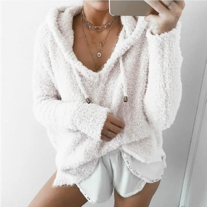 Anastasia Herbstpullover I Teddy Kapuzenpulli für Frauen