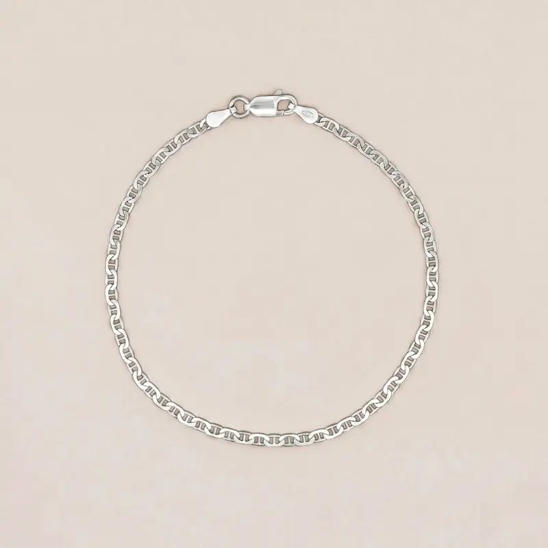 Anchor Chain Bracelet Silver