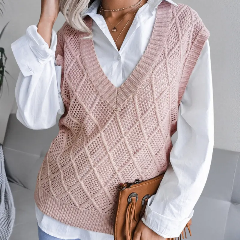 Angeza - Herbstlicher Trendy Gestrickter Pullover für Damen