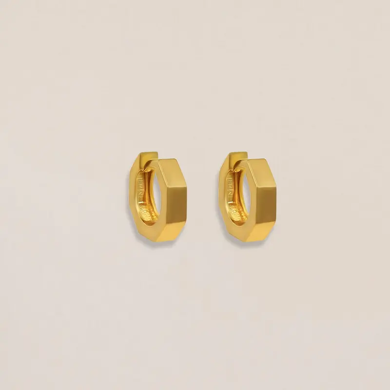 Angular Huggie Earrings