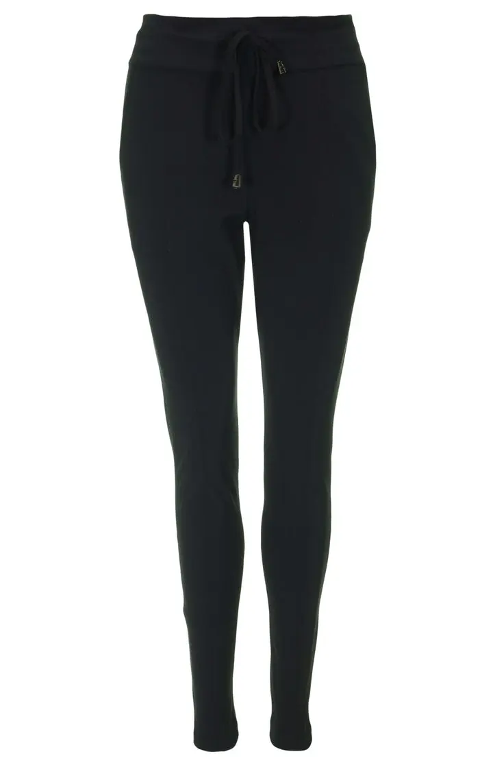 Anja - Mi Piace - Travelstof Broek - Zwart - 202016