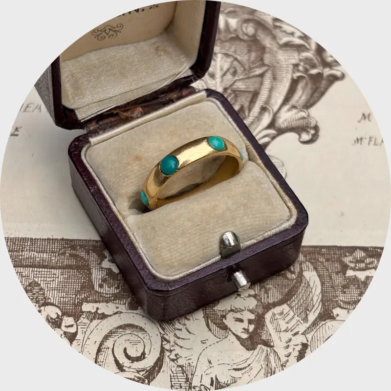 Antique French Turquoise Eternity Ring
