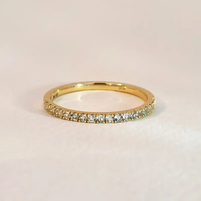 Aquamarine Row Ring