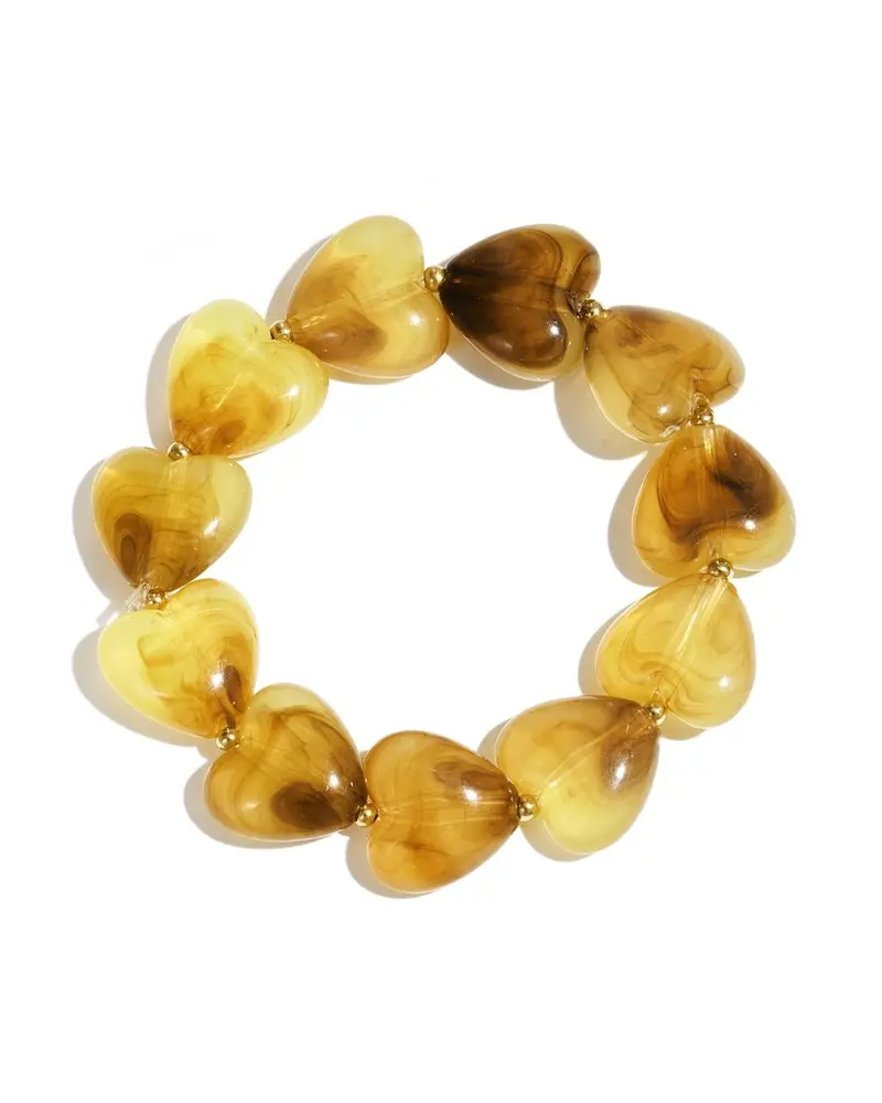 Armband acryl kralen - Hartjes