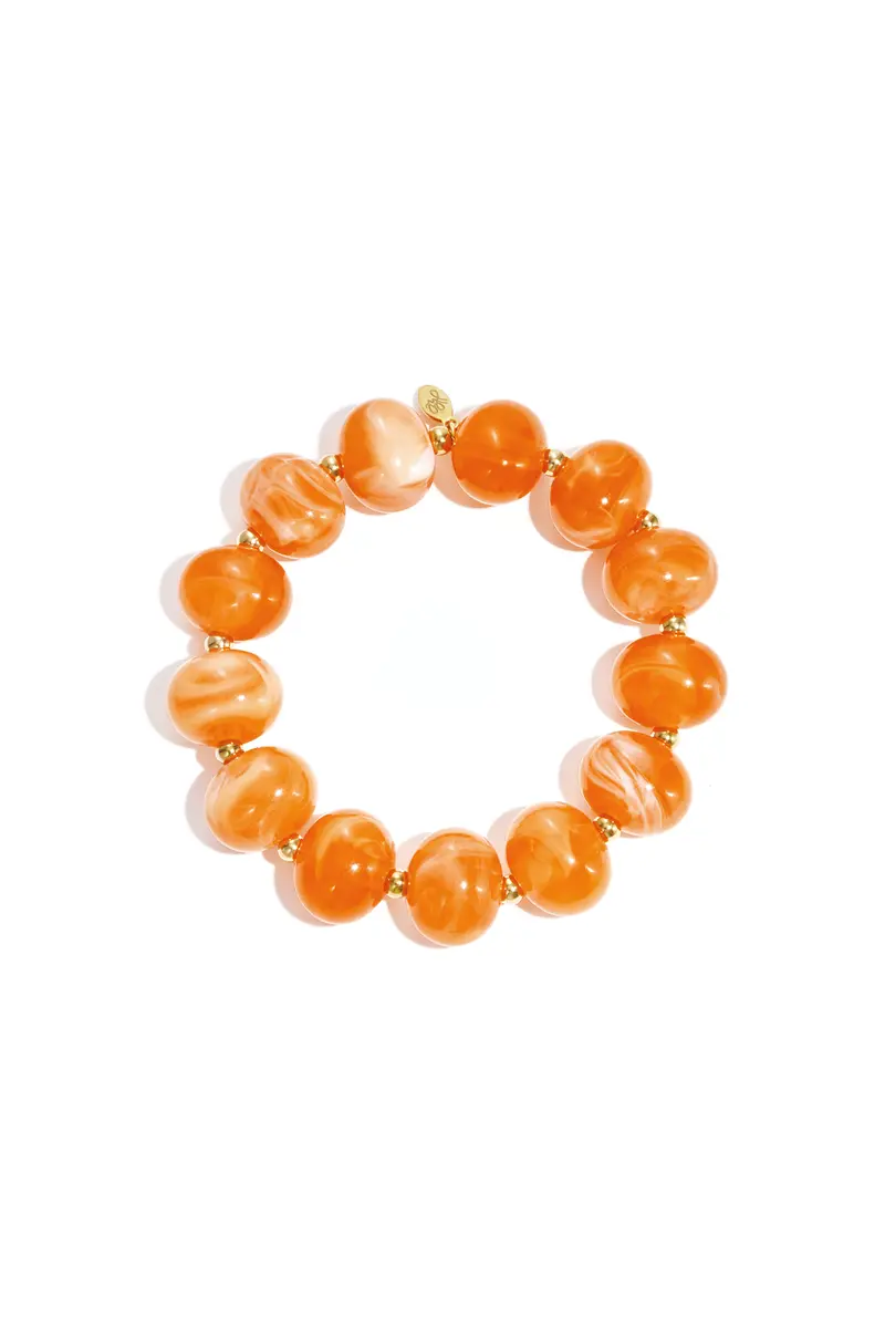 Armband acryl kralen - Ovaal