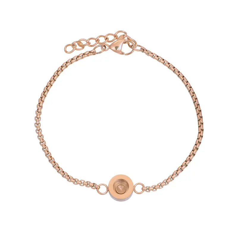 Armband box chain creartive Rosegoud