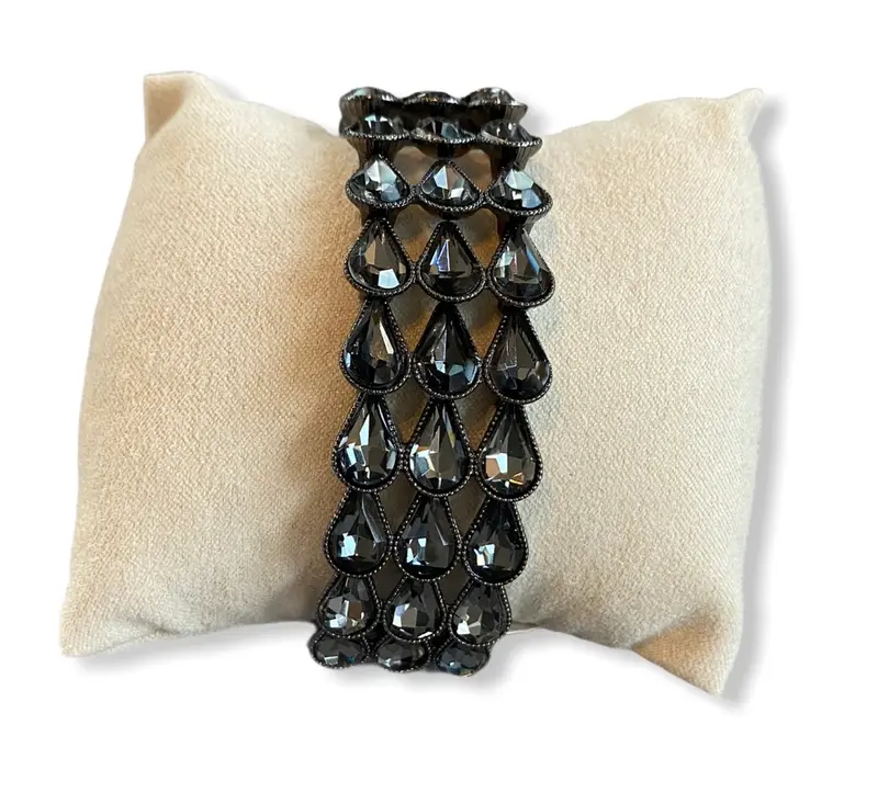 Armband Druppel Zwart/grijs qq1902