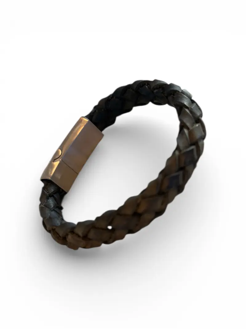 Armband heren sjoerd bruin/blauw