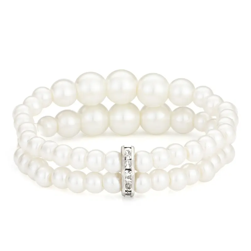 Armband Parel Dubbel wit