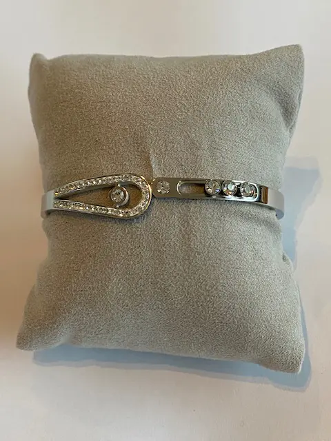 Armband Steel strass Zilver art jy1909