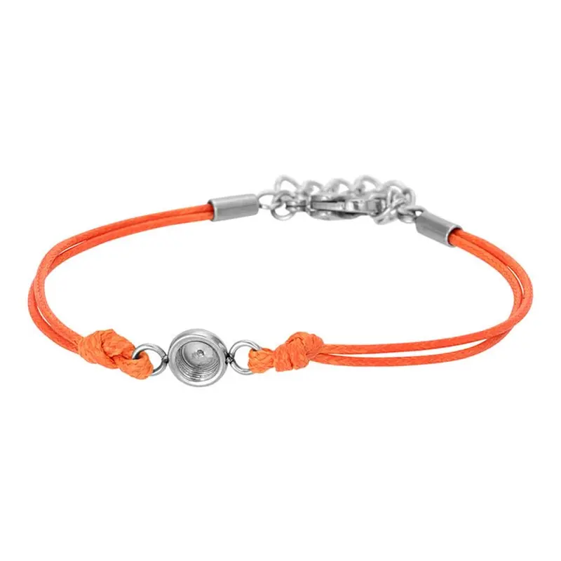Armband waxkoord Oranje