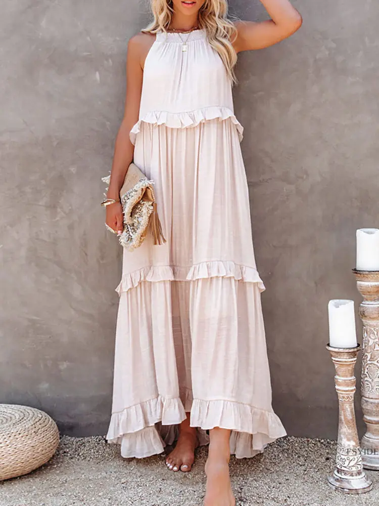 Ärmelloses Maxikleid mit Schleifendetail – Noor