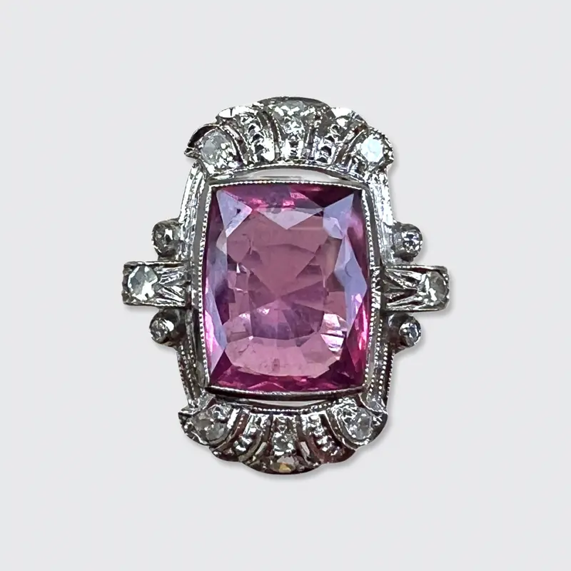 Art Deco Natural Spinel Cocktail Ring