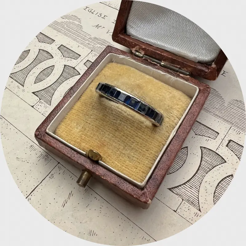 Art Deco Style Sapphire Eternity Ring