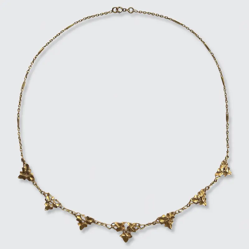 Art Nouveau Ivy Leaves Necklace