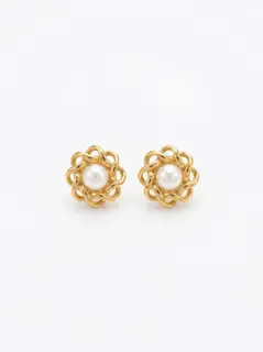 Astree Pearl Flower Earrings