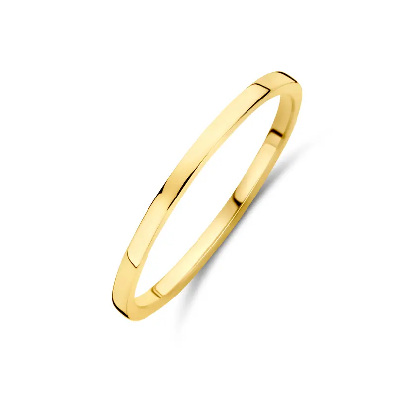 'Aura' 14 karaat geelgouden stapelring