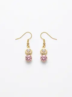 Aurora Crystal Cluster Earrings (pink)