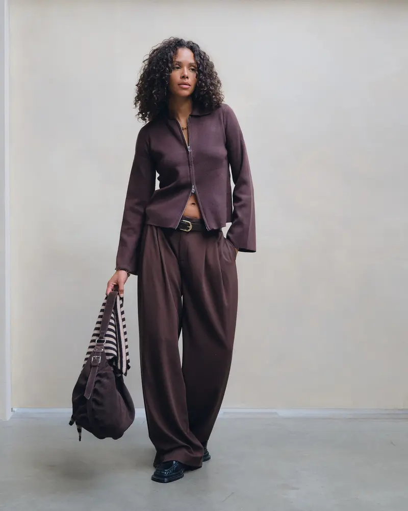 Aware Hanna Knit Cardigan Chocolate Torte