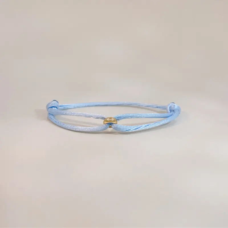 Baby Gold Bead Satin Bracelet
