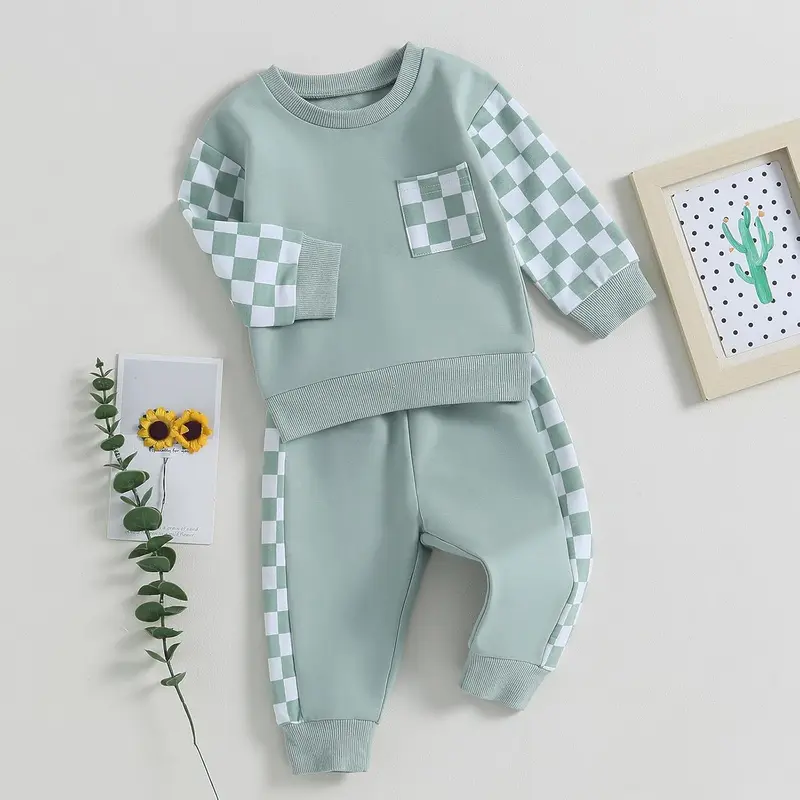 Baby Jogger Set Herbst – Kontrast-Sweatshirt und Hose