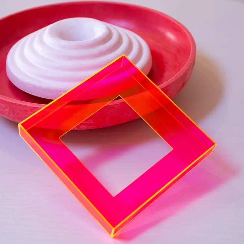Baklijst - Neon roze - 26x26 cm