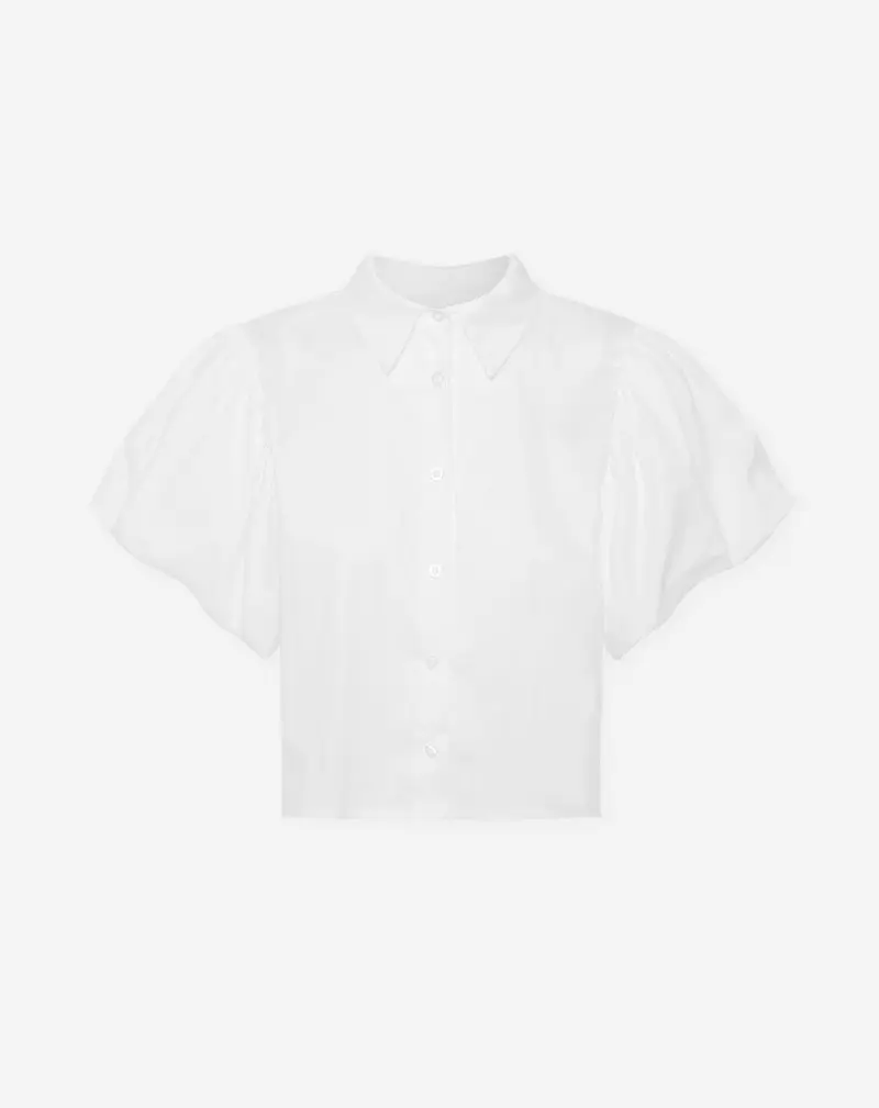 BALLOON SLEEVE BLOUSE WIT