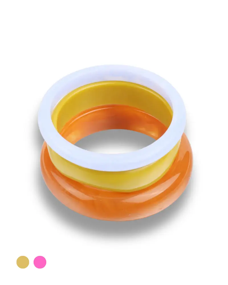 Bangle statement armband Acryl - Trio