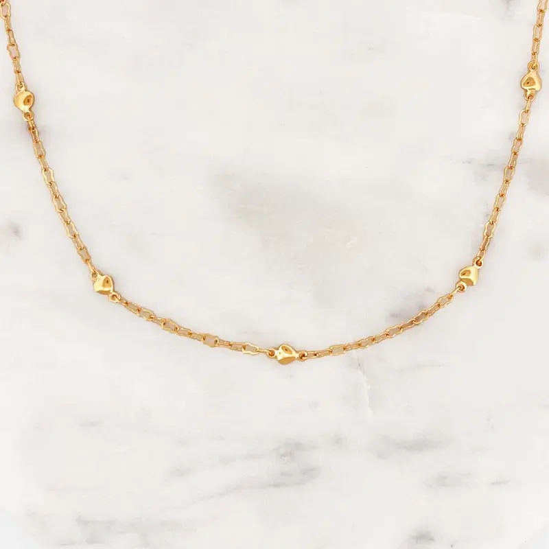 Base Heart Chain Necklace