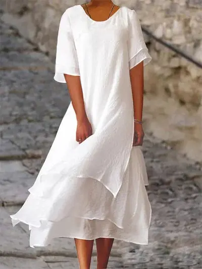 Baumwoll-Leinen-Sommerkleid – Noémie