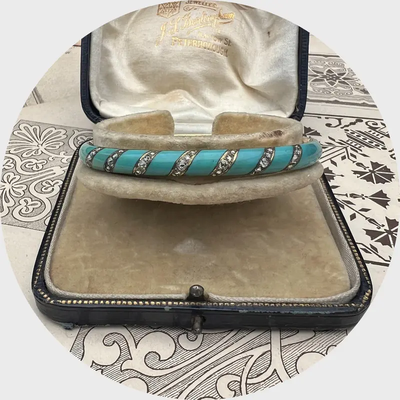 Belle Epoque Enamel and Diamond Bracelet